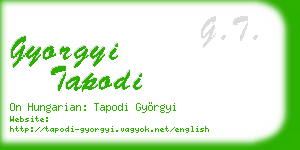 gyorgyi tapodi business card